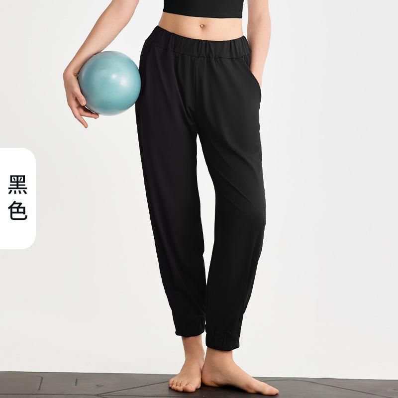 

Новые спортивные штаны с высокой талией, повседневные женские крутые эластичные леггинсы, фитнес-брюки, тонкие, свободные, дышащие брюки для йоги XL чёрный