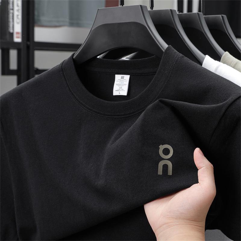 Men's Summer Round Neck Cotton Printed T-Shirt - Short Sleeve, Casual, Breathable, Loose Fit for Young and Middle-Aged