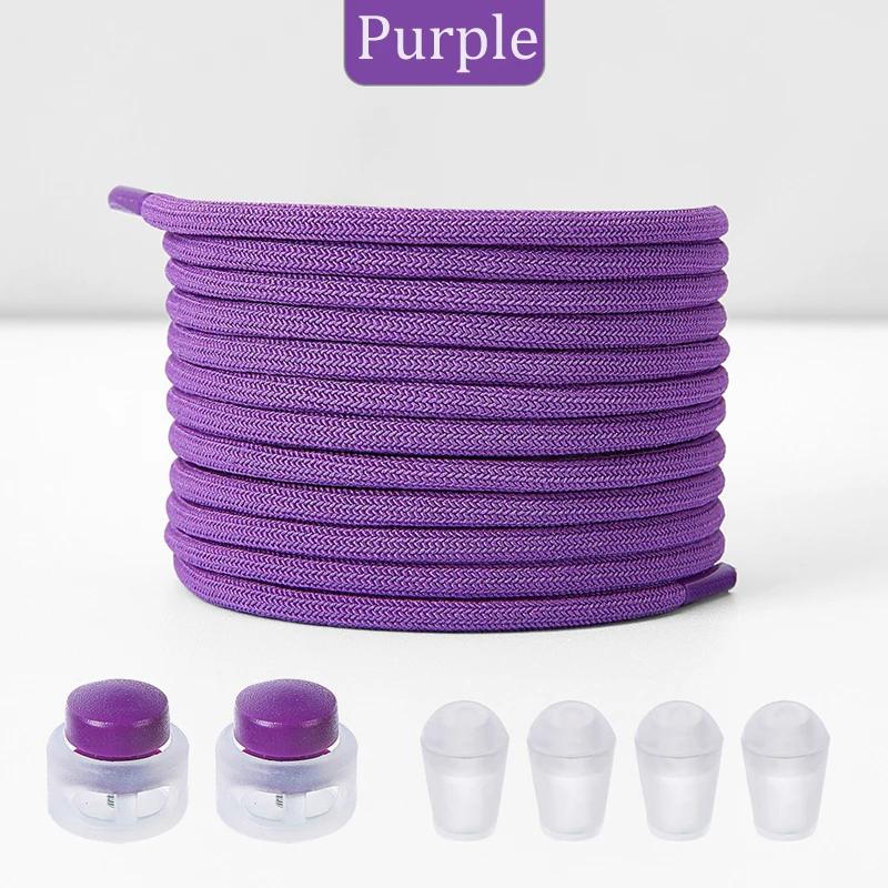 New No Tie Shoeaces Elastic Round Tieless Shoe Laces Sneakers Spring Lock Shoelace Quick Without Ties Shoes Lace for Kids Adult