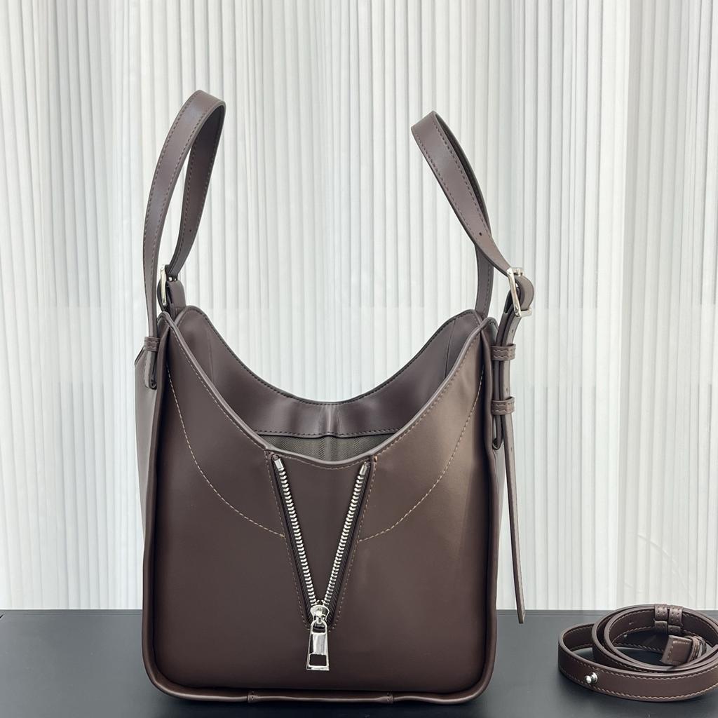 Grenzüberschreitende Explosion Schinken-Hängematten-Tasche, Nischen-Design Ledereimer-Tasche Mode lässig Rindsleder Umhängetasche