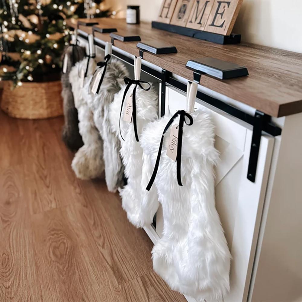 Personalized 4Pcs Modern Christmas Stocking Name Tag Labels Name Tags for Stocking Farmhouse Xmas Fireplace Tree Decor Present