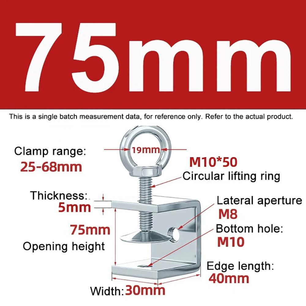 1Pcs Multiple Head Shapes U Clamp Galvanized Carbon Steel Clamping Device Durable C-Type Clip