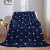 Coperta in Flanella Blu Navy con Stelle Rosa Calda Morbida Halloween Natale Divano Caldo Accogliente Decorazione Decorativa Regalo Per Tutte le Stagioni