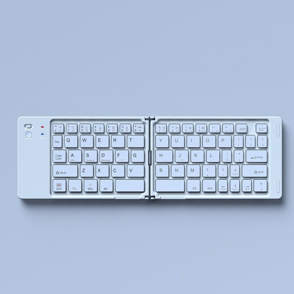 Mini Wireless Folding Keyboard Slim Design Lightweight Bluetooth Keyboard Rechargeable Universal Foldable Keyboard Tablet