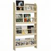 Wall Book Shelf with 4 Shelves Children's Bookcase for Home Office Load 30kg 59x12x113cm Natural