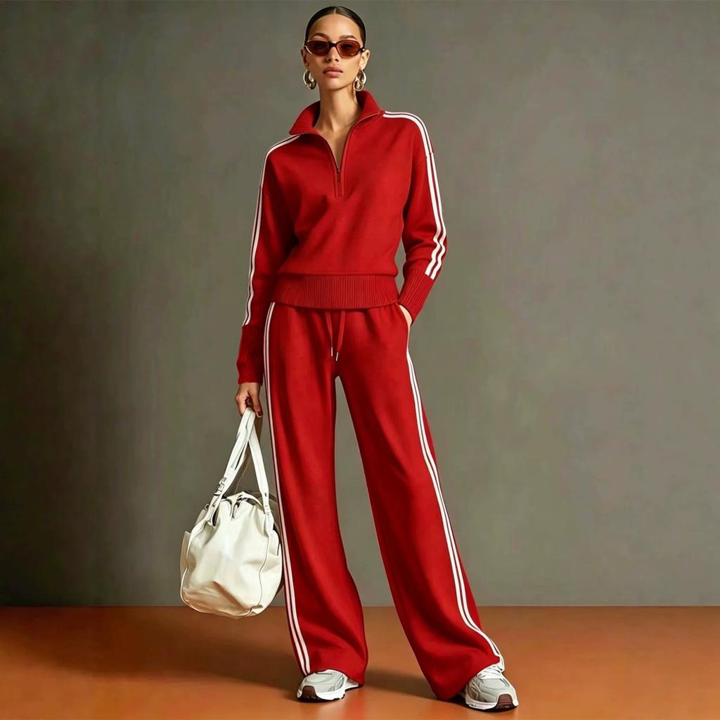 Autumn and Winter New Y2 Fashion Sportswear Lapel Long-sleeved Trousers Women's Suit
