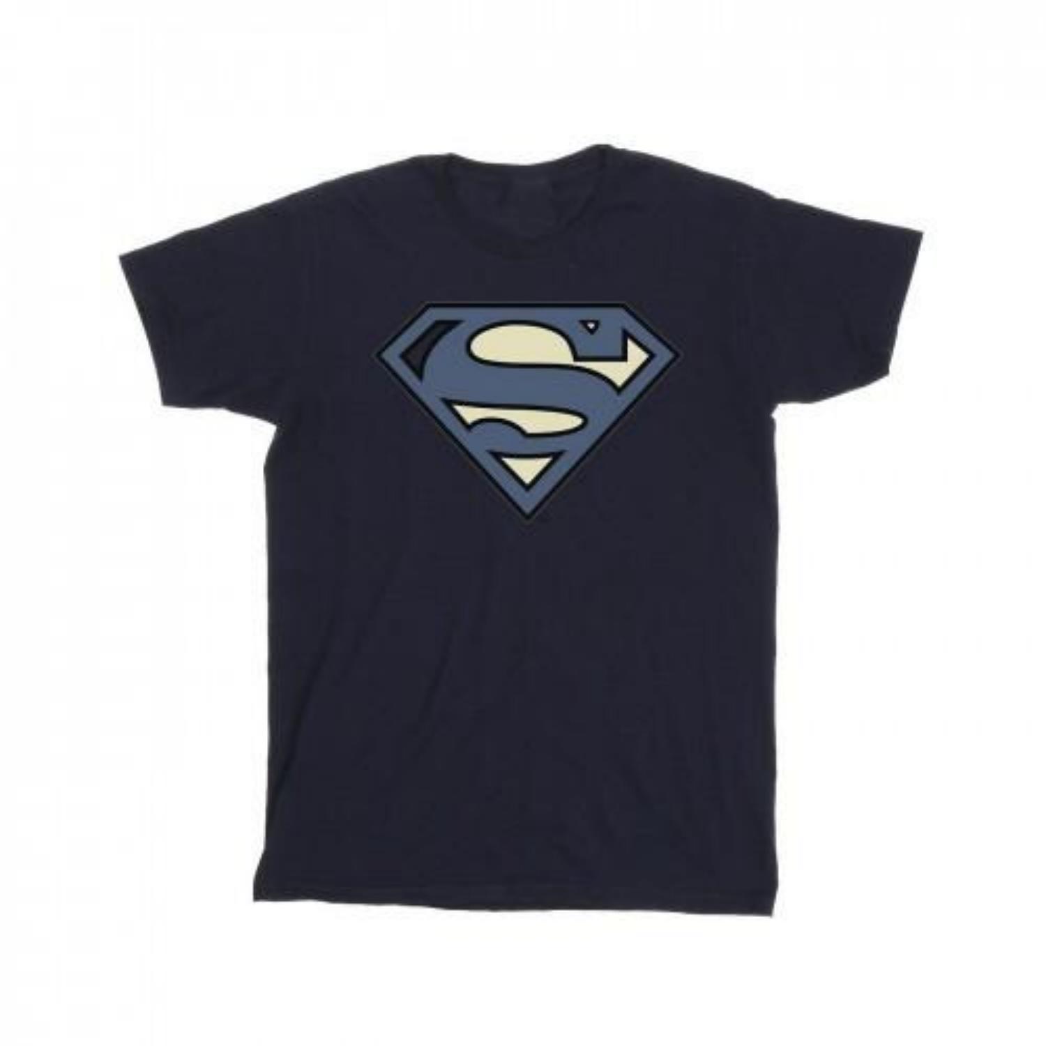 DC Comics Mens Superman Indigo Blue Logo T-Shirt S
