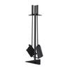 Relaxdays Ensemble Serviteur De Cheminée 4 Pièces Acier Accessoire Pelle Balai Support Tisonnier, Noir