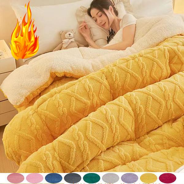 Pătură de dormit caldă, din catifea, toamnă și iarnă, pătură moale și confortabilă din flanel pentru pat, pătură pufoasă și confortabilă