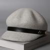 Hat Top Hat Autumn and Winter Fashion Versatile Beret Pure Wool Felt Hat Cap Octagonal Hat