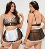 Large size maid mesh lace sexy suit