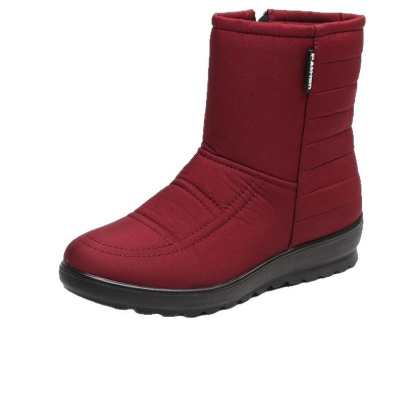 Snow Boots Women's New Cotton Boots Velvet Snow Cotton Mother Shoes Cotton Waterproof Short Boots Thermal Shoes Elderly Cotton Shoes