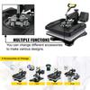 Heat Press Machine 15 x 15 Inch 8 In 1 Heat Press 1000W Sublimation Machine 360° Rotation Swing Away Heat Press 8 In 1 Shirt Printing Machine