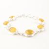 Natural Yellow Cat's  Eye Gemstone 925 Sterling Silver Handcrafted Bracelet 8.5" RB-3-26