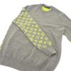 LOUIS VUITTON  XL knit gray/yellow cashmere mens