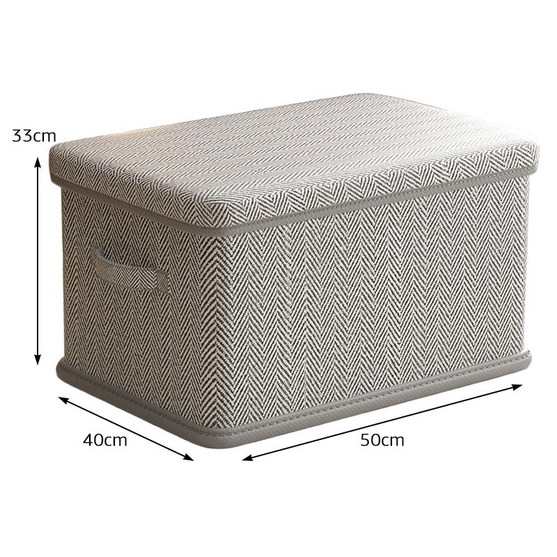 

Складной ящик для хранения большой вместимости, органайзер для одежды, многоцелевой тканевый контейнер с крышкой, защита от пыли, домашний гардероб, контейнер для игрушек и закусок XL серый