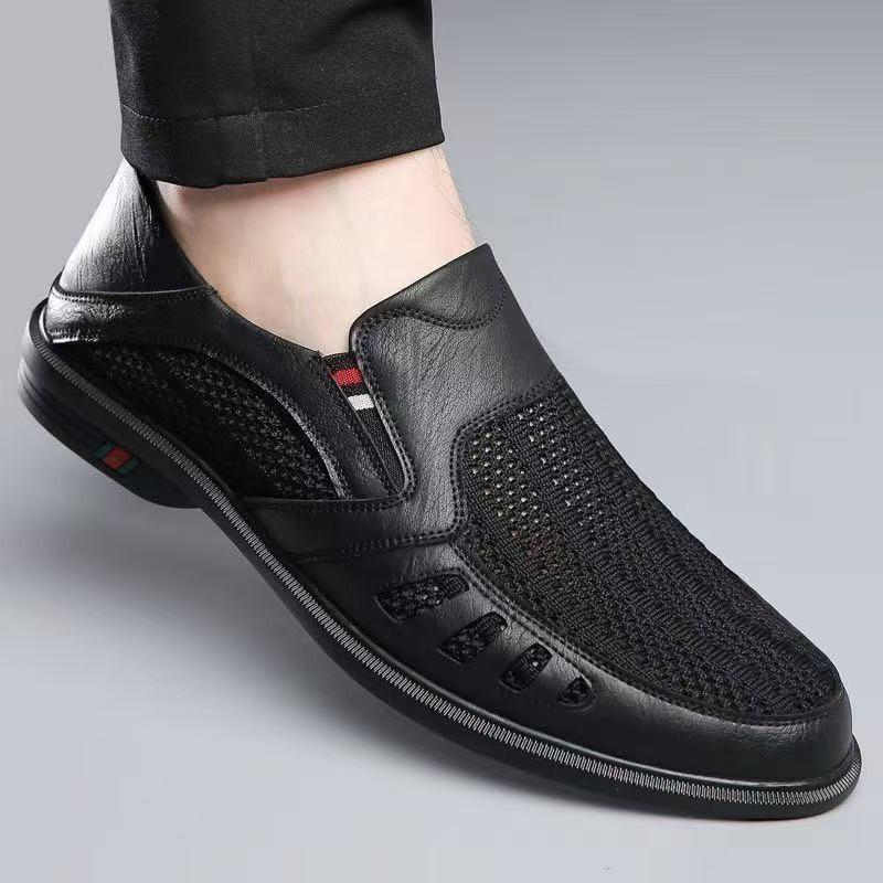 Mens Summer Breathable Hollow Out Casual Loafers Soft Sole Work Shoes
