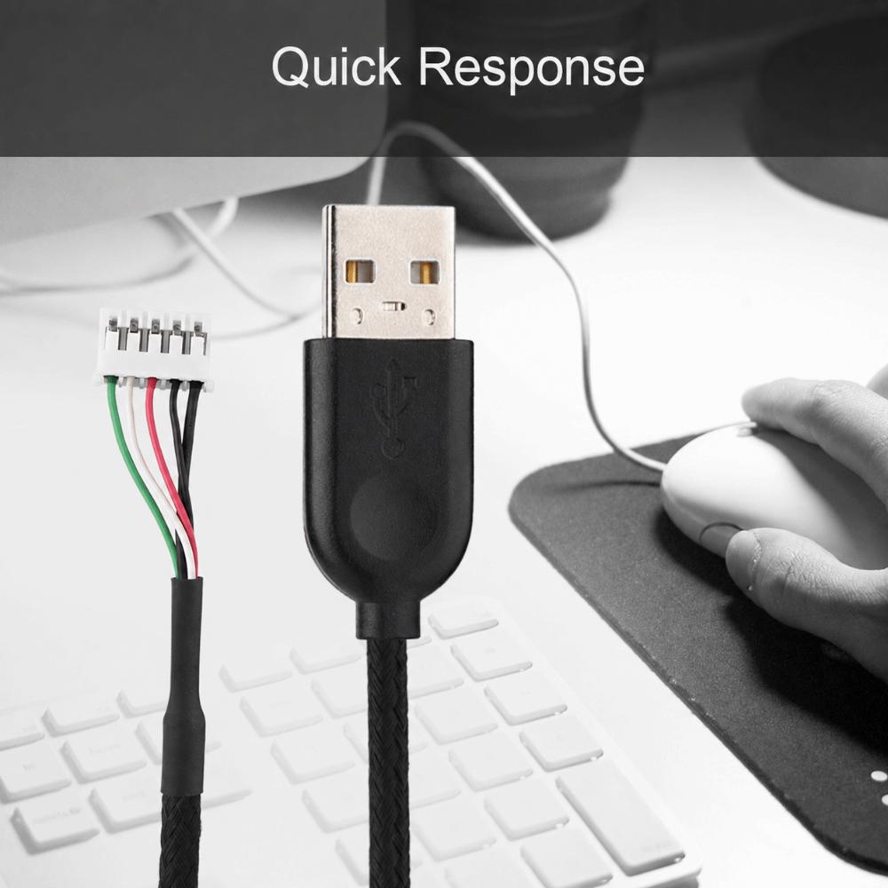 Dayanıklı USB Fare Kablosu Örgülü Tel USB Şarj Fare Kablosu Logitech G502 Oyun Faresi için