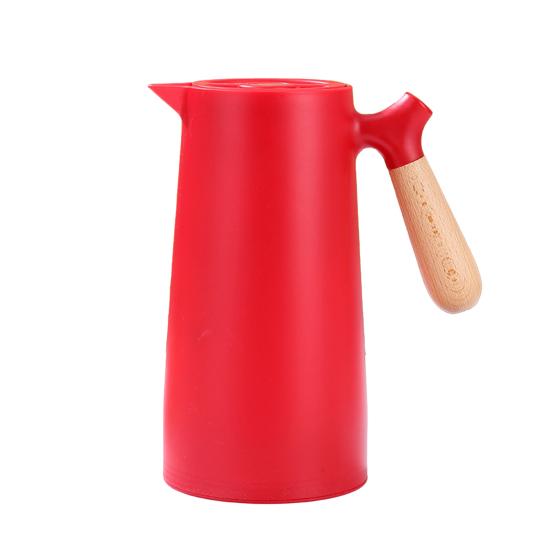 

Thermal Flask 1000ml Capacity Water Dispenser Kettle with Wood Handle Vacuum Insulated Water Bottle Leak-proof Insulated Kettle for Home Office Dorm 1000ML красный