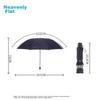 Large Folding Umbrella, Dual-Use for Rain And Shine, Business Umbrella with 10 Ribs, Large Rain Umbrella for Men And Women, Navy Blue