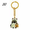 Handbags Key Chain Halloween Cartoon Black Cat Keychain, Glow-in-the-Dark Ghost Costume Decorative Zinc Alloy Pendant Keyring, Enamel Kitten Backpacks