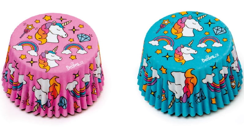 Unicorn Blue & Pink Muffin Cups 50X32Mm 36 Pcs