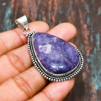 Lepidolite, Gemstone 925 Sterling Silver Handmade Beautiful Jewelry Pendant