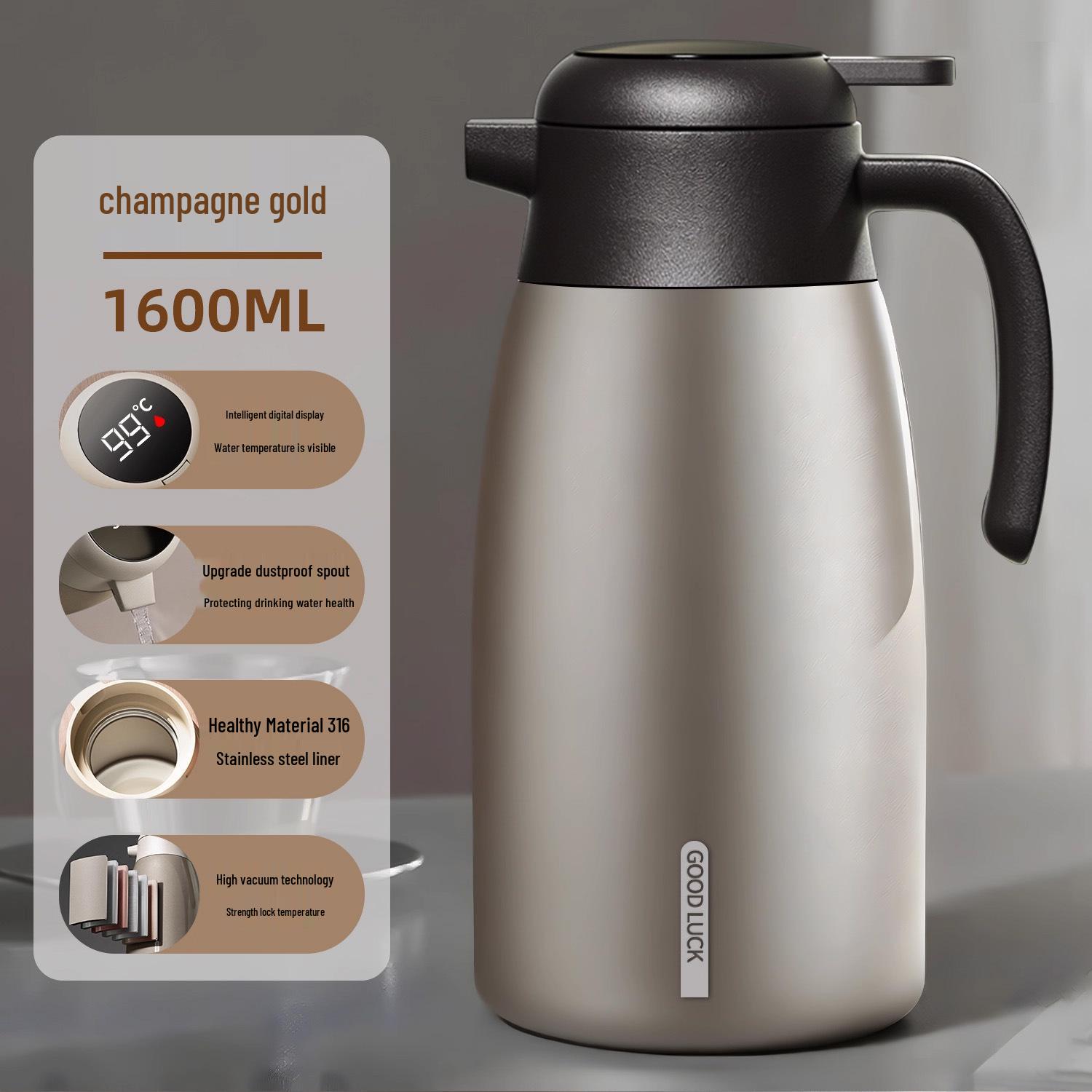 

2025 New Model 316 Stainless Steel Insulated Water Kettle Thermos - Large Capacity