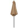 Sun Umbrella with Aluminum Pole 270 x 246 cm Taupe