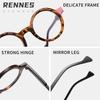 Round Frame Colorful Flat Mirror Retro Literary Glasses Men'S And Women'S Trend Frame Glasses