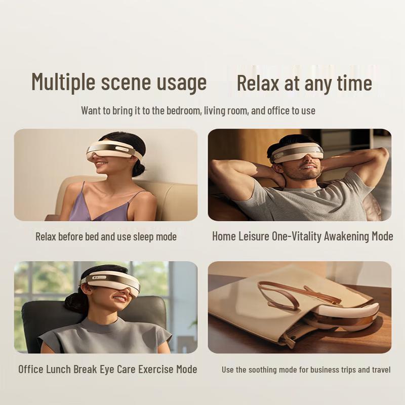 SKG E3-3 Foldable Eye Massager with Heat & Bluetooth Music CN plug (adapter included)