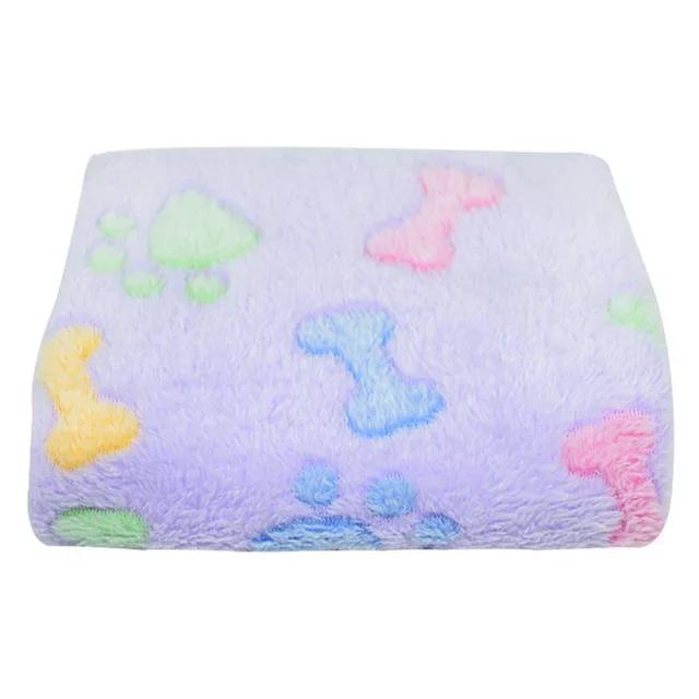 

Lovely Pet Small Large Warm Paw Print Dog Puppy Cat Fleece Soft Blanket Beds Mat for Small Medium Large Dogs Mat 60x40cm