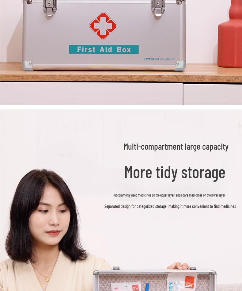 Family Pack Large Capacity First Aid Medicine Storage Box