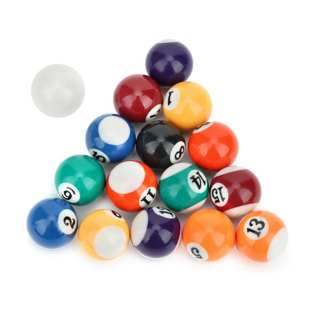 Color Coded Billiard Balls Resin Mini Billiard Balls Set Pool Balls Set Home Practice 32MM