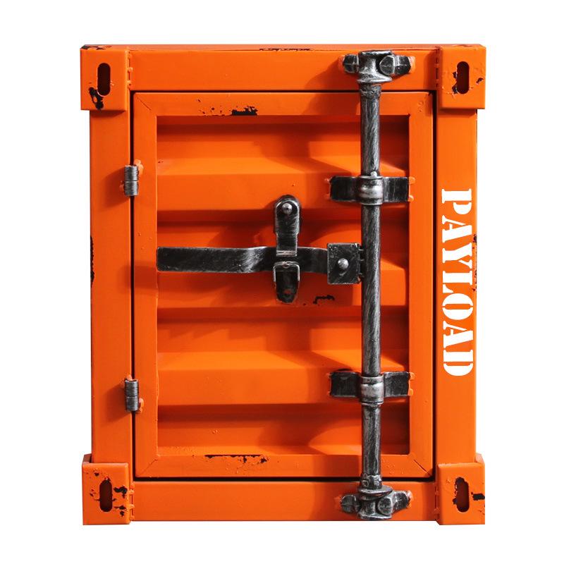 Industrial Iron Art Bedside Cabinet with Lock - Creative Storage Solution for Bedroom