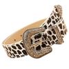 Unique Waist Belt Leopard Print Chain for Cowboy Cowgirl Stylish Hot Buckle Retro Hot Buckle Waist Chain Belt