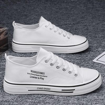 Canvas Shoes Thin Breathable Casual Letter Graffiti Baseplate Shoes Student Sports