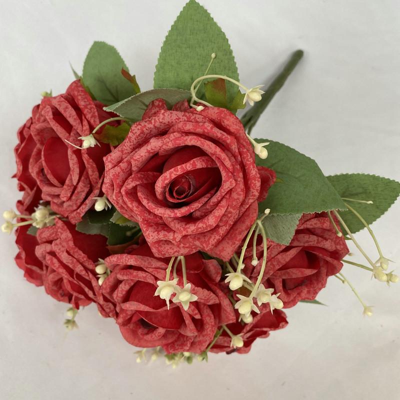 Faux Rose Flower Vase Arrangement For Wedding Photography And Event Decoration