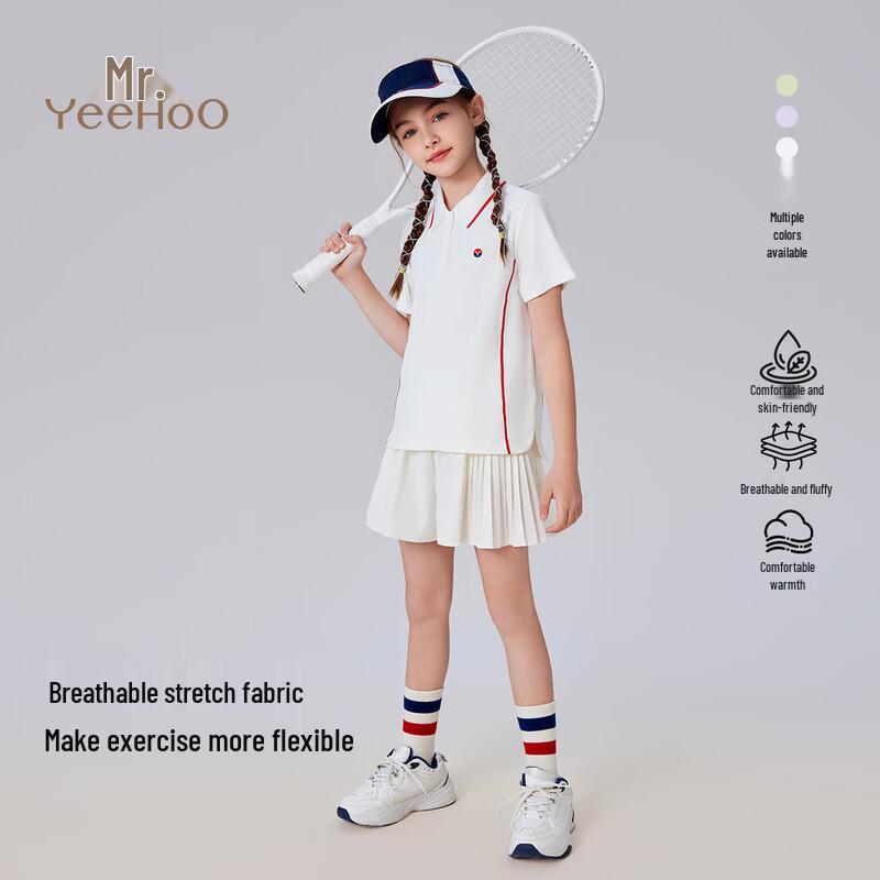 YEEHOO Girls  Quick-Dry Polo Sports T-Shirt 165