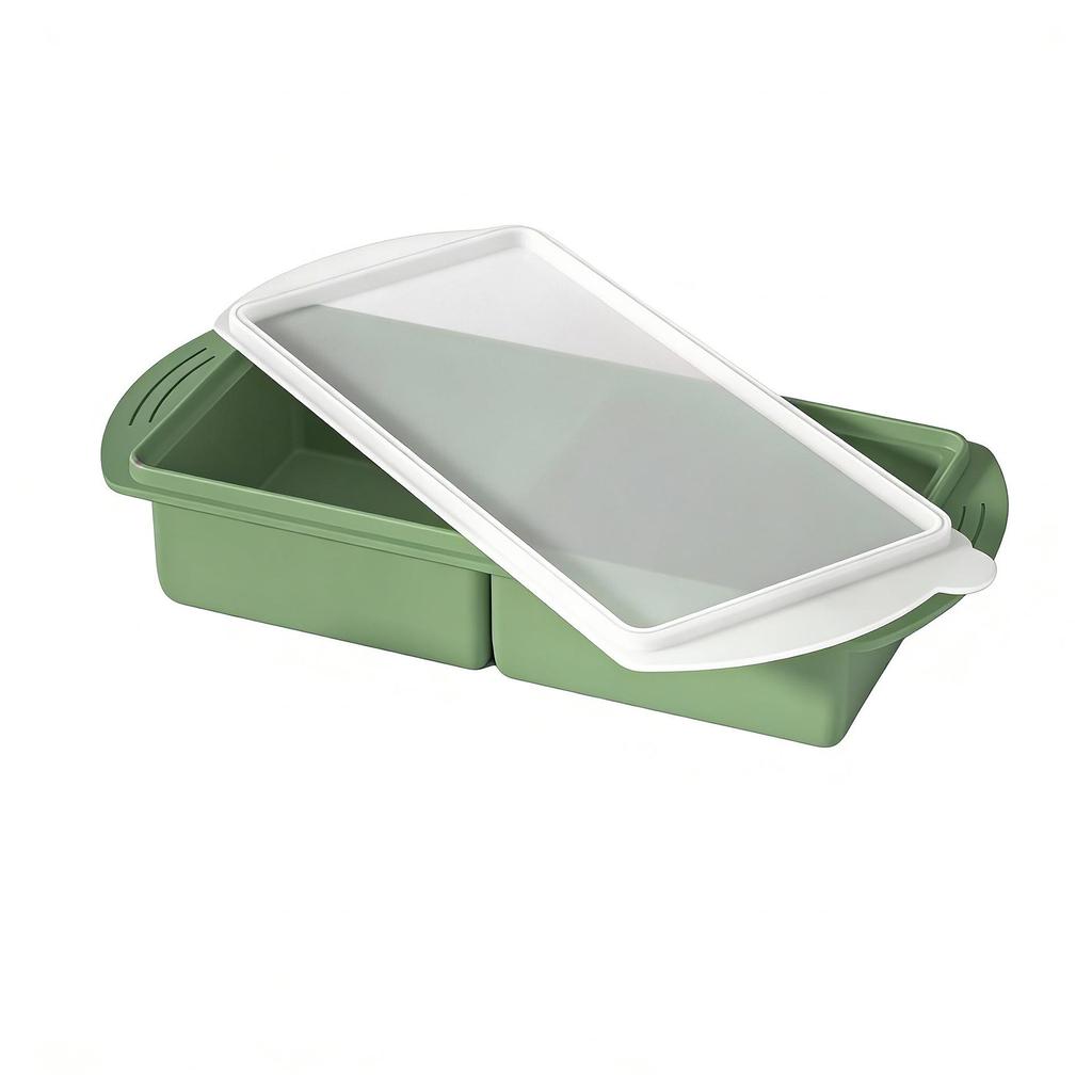 Frozen Soup & Baby Food Silicone Ice Cube Tray - 4/2 Grids, Freshness Storage Box.