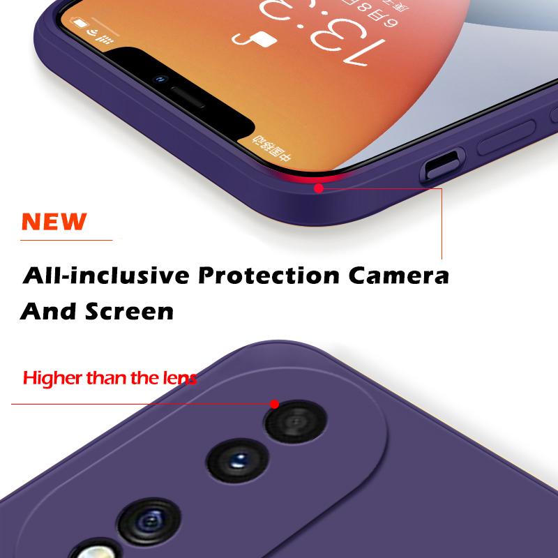 Für Honor 90 Pro Honor90 Pro Hülle Quadratische Flüssigsilikon Weiche Hülle Für Honor 90 Pro Honor90 90Pro 5G Stoßfeste Handyhülle