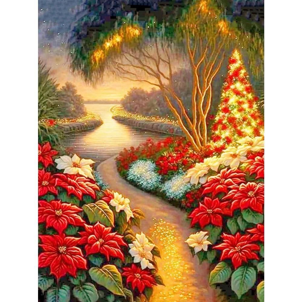 DIY Plná kulatá diamantová malba Křížková výšivka 3D roztomilé kotě zvířecí scéna Malá květina domácí dekorativní umění diamantová malba 5d diamantová umělecká malba