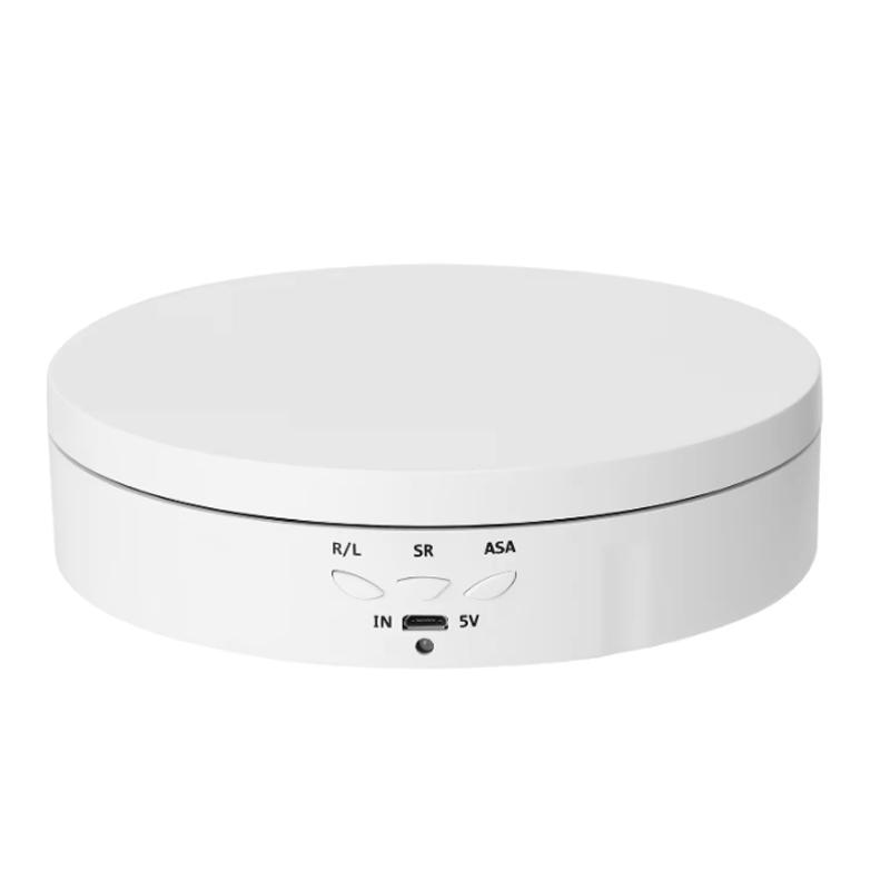 360-Grad elektrischer Drehtellerständer für Fotoprodukte und Ausstellungen, betrieben durch USB/Batterie, Batterie nicht enthalten