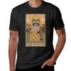 Wheel Of Fortune Raccoons Tarot Tshirt Plus Sizes Oversizeds Blacks Customs T Shirts For Unisex Pack