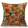 Green Arabic Calligraphy Muslim Allah Worship Home Decorative Pillow Case Islamic Koran Art Cotton Linen Sofa Cushion Cover Case