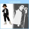 Mj Michael Jackson Cosplay Costume For Kids With Print For Stage Dance Performance