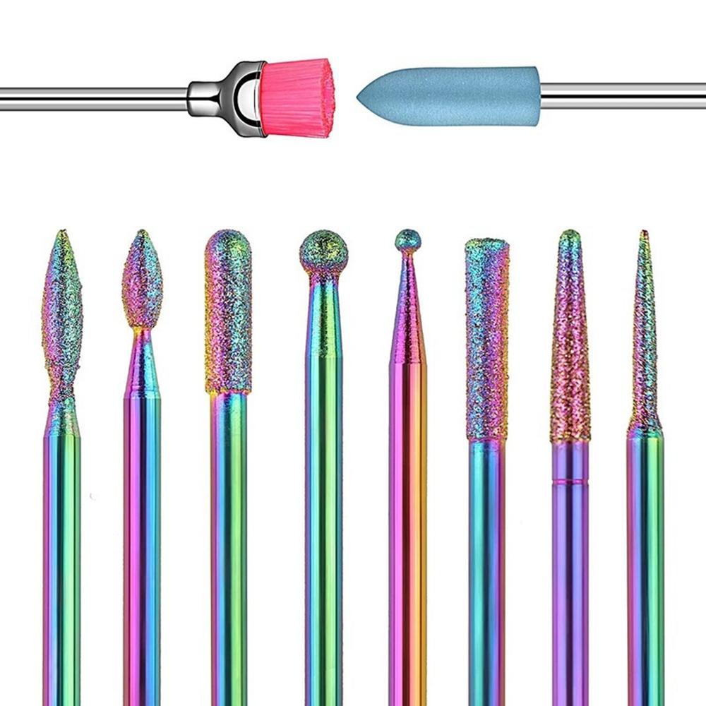 

10 PCS Nail Drill Bits Set Tungsten Steel Manicure Tools For Nail Art DIY Home Use Type A