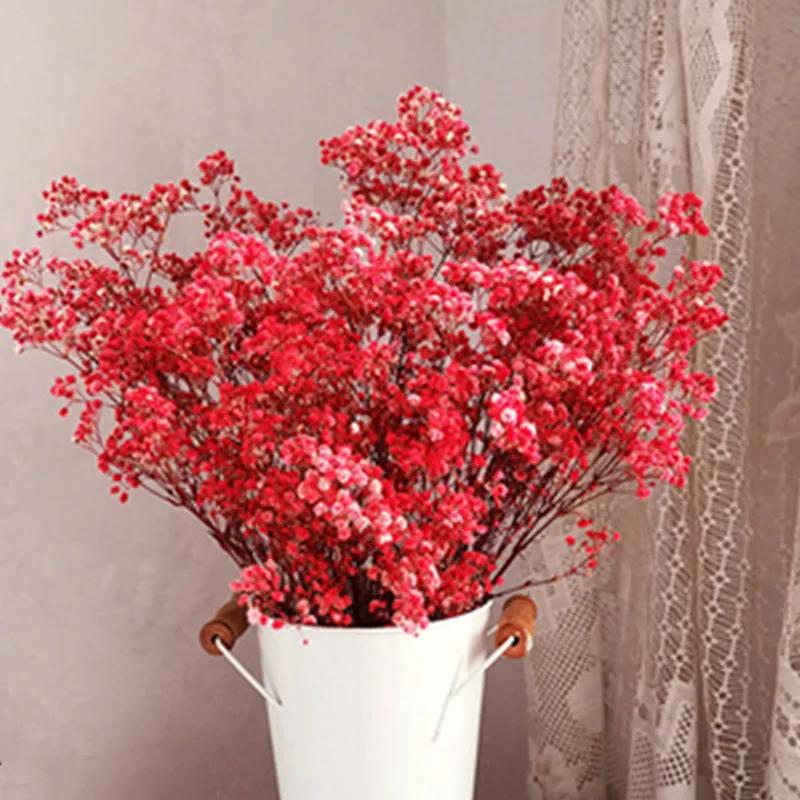 90g Dried Baby Breath Flower Bouquet Natural Dry Flowers Gypsophila Valentines Day Wedding Decoration Home Table Christmas Decor