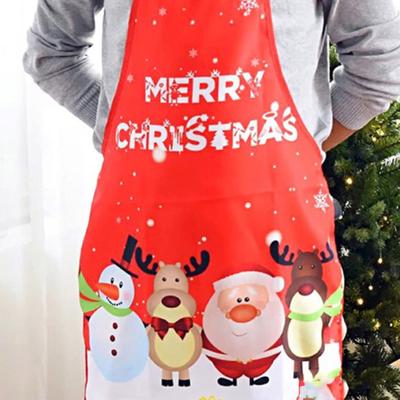 Kuchyňská vánoční zástěra na vaření Kreslený sněhulák Santa Claus Dekorace Ženy Muži Vodotěsné Vánoční večírek Pečicí doplňky