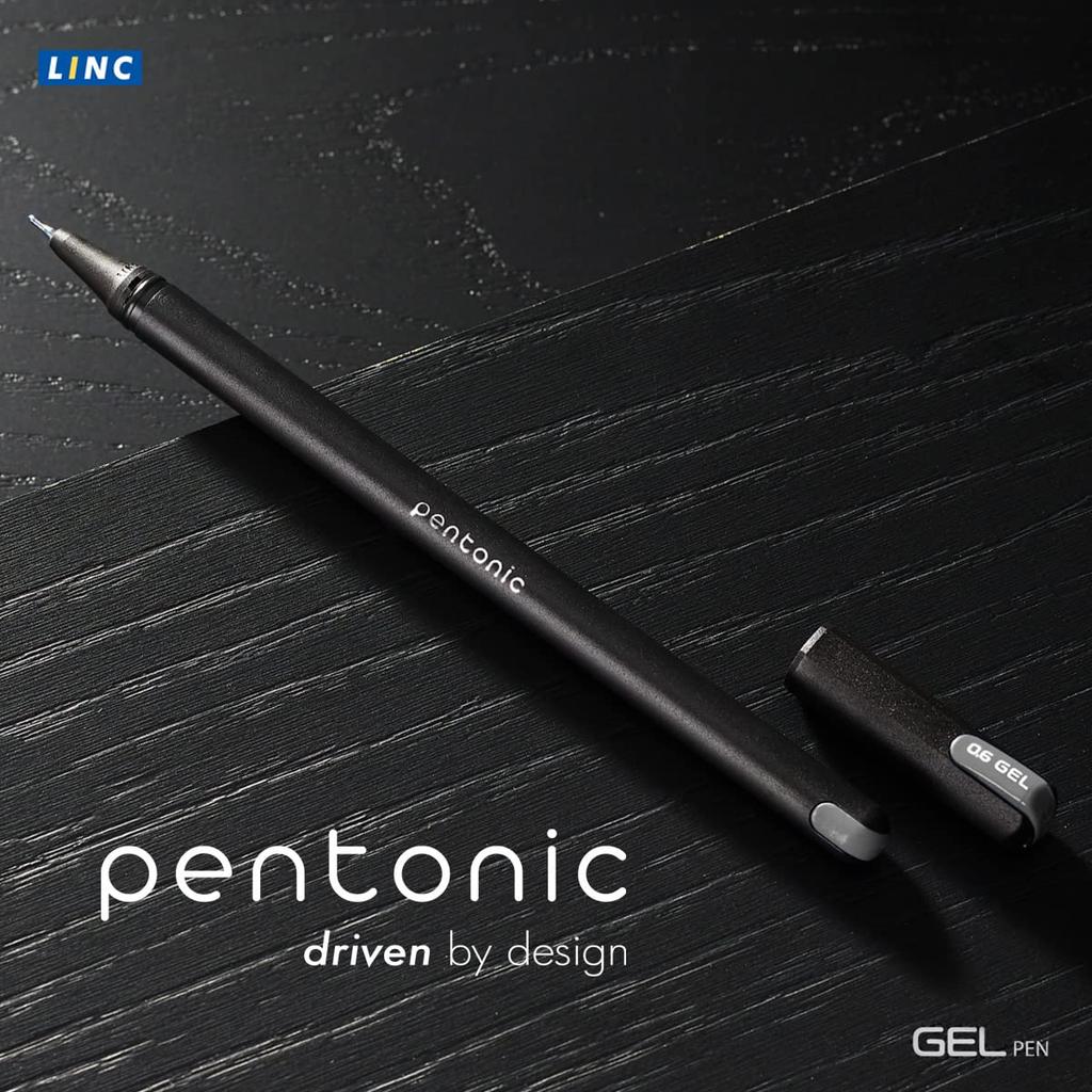 Pentonic 0.6 mm Gel Pen  | Blue & Black Ink | Smooth Writing for Office, Home & School Pack of 1 X 10pcs